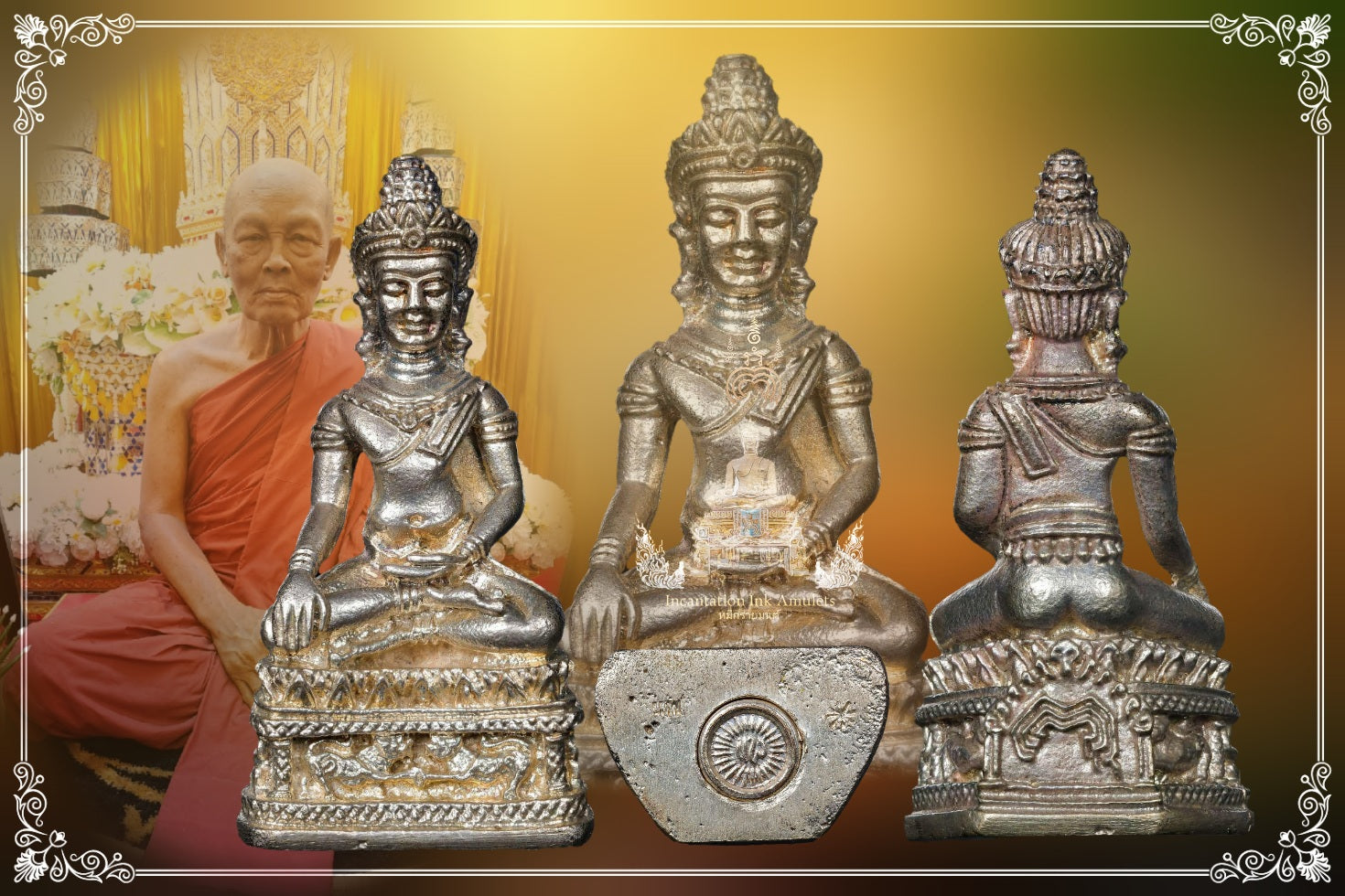 Phra Kring Singharaj , Lopburi Style , BE 2519 (Silver Material / Phim Yai)