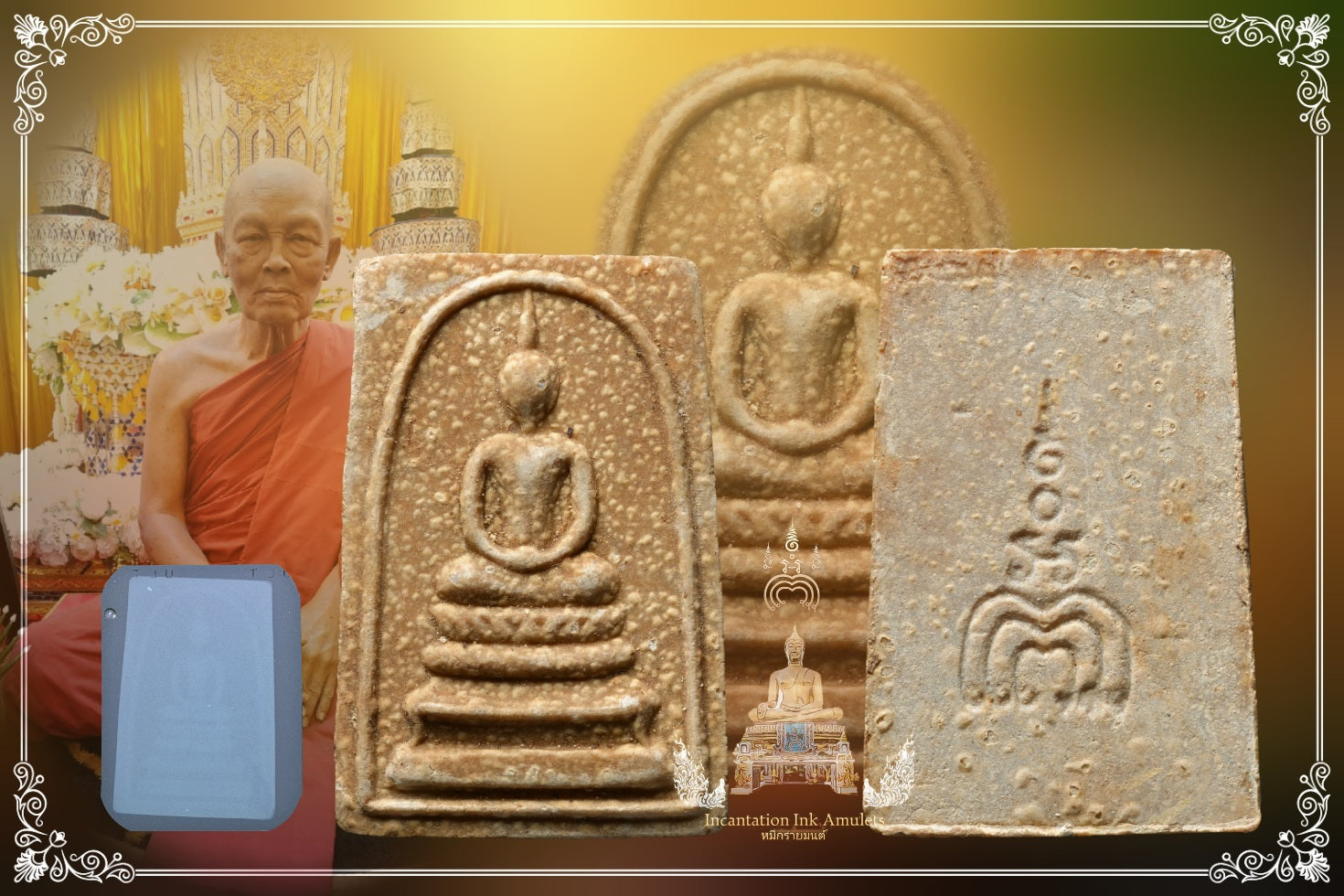 (Copy) Phra Somdej Trimak , BE 2509 (Tham Bua / Lotus Base)